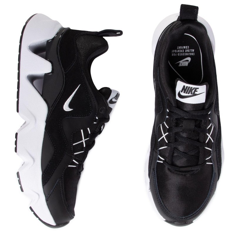 nike ryz black and white