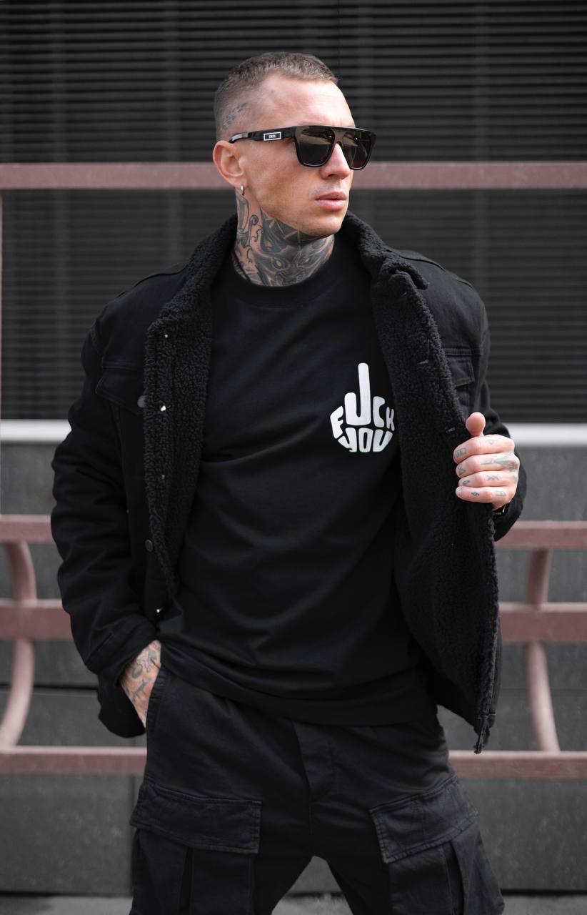 ג'קט ג'ינס פרווה שחור