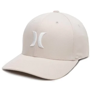 כובע הארלי אבן בהיר לוגו לבן Hurley Dri Fit One and Only Hat LIGHT BONE