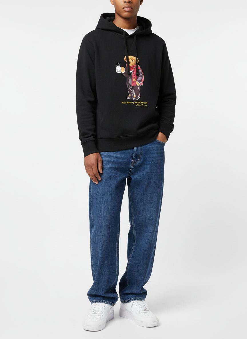 סוויטשירט קפוצ’ון פולו ראלף לורן דוב טוקסידו בצבע שחור