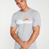 חולצה אפורה של ELLESSE עם הדפס של המותג
